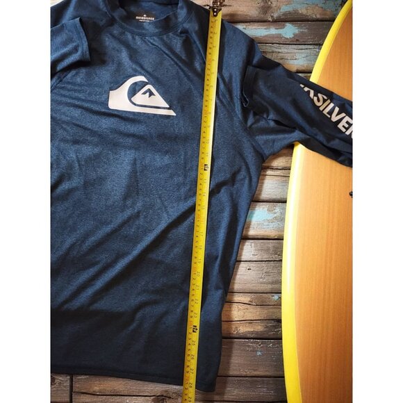 Quiksilver Surf Logo Shirt XL – Blue Long Sleeve Performance Rashguard - Picture 7 of 11